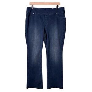 NWT Chico’s Perfect Stretch Boot Cut Pull On‎ Jeans Blue Women’s Large 12 Short